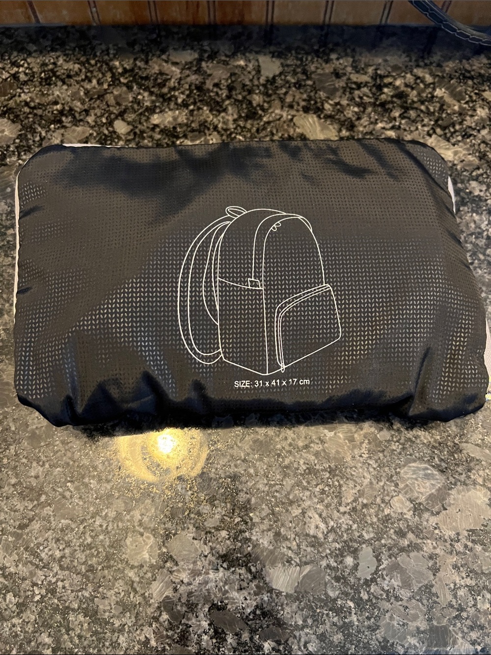 Packable Black Men's Backpack - Lightweight Travel Bag